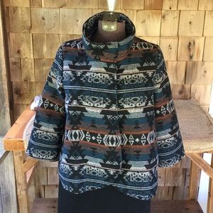 Billabong Aztec Print Tribal Jacket, Size M